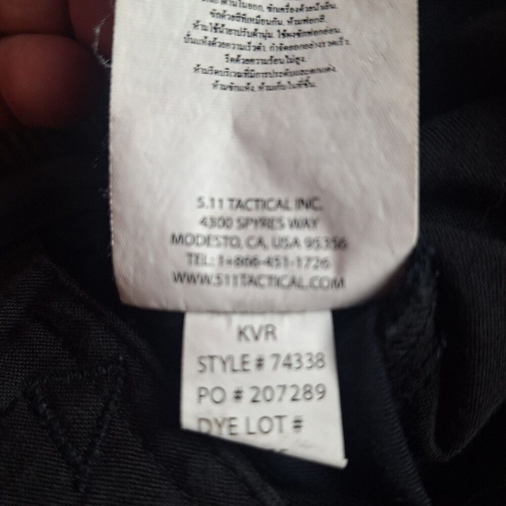5.11 Tactical Men's PDU Class A Twill Uniform Pants Black 019 Style 74338 34x30 - Picture 6 of 9